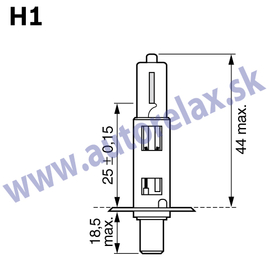 Autožiarovka 12V H1 55W P14,5s +50% XENON 50, sada 2ks ELTA