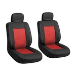 Autopoťahy predné sada 2 ks, čierna/červená, Airbag