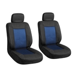 Autopoťahy predné sada 2 ks, čierna/modrá, Airbag