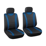 Autopoťahy predné sada 2 ks, čierna/modrá AM, Airbag