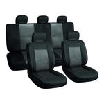 Autopoťahy sada 3 ks, čierna/sivá, Airbag