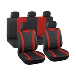 Autopoťahy sada 3 ks, čierna/červená AM, Airbag