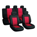 Autopoťahy sada 3 ks, čierna/červená,  Airbag