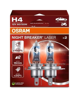 Autožiarovka 12V H4 60/55W P43t +150% Night Breaker Laser OSRAM, pár